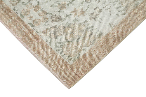 Vintage Beige Vintage Cotton Wool Handmade Area Rug 5'8'' x 8'10''