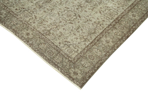 Overdyed Vintage Grey Vintage Cotton Wool Handmade Area Rug 5'4'' x 9'2''