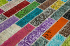 Handmade Area Rug - Grey Patchwork Cotton Wool Rug, Soft Durable Carpet 6'x8'