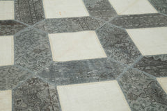 Handmade Area Rug – Kirk Yama Grey Patchwork Cotton Wool Carpet 8'3''x11'7''