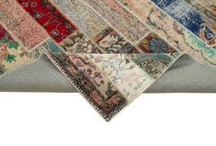 Kirk Yama Grey Patchwork Cotton Wool Handmade Area Rug 6'6'' x 10'0''