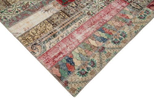 Kirk Yama Grey Patchwork Cotton Wool Handmade Area Rug 6'8'' x 10'0''