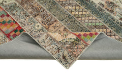 Kirk Yama Grey Patchwork Cotton Wool Handmade Area Rug 6'7'' x 10'0''