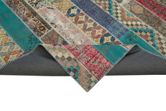 Kirk Yama Grey Patchwork Cotton Wool Handmade Area Rug 6'8'' x 10'0''