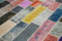 Kirk Yama Grey Patchwork Cotton Wool Handmade Area Rug 6'9'' x 10'0''