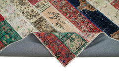 Kirk Yama Grey Patchwork Cotton Wool Handmade Area Rug 6'7'' x 9'9''