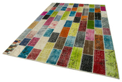 Kirk Yama Grey Patchwork Cotton Wool Handmade Area Rug 6'8'' x 10'0''