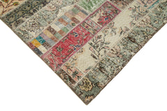 Handmade Area Rug – Kirk Yama Grey Patchwork Cotton Wool Carpet 6'8''x10'