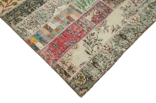 Handmade Area Rug – Kirk Yama Grey Patchwork Cotton Wool Carpet 6'8''x10'