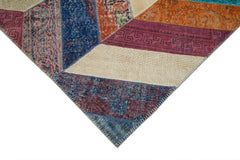 Handmade Area Rug – Kirk Yama Grey Patchwork Cotton Wool Carpet 6'5''x9'10''
