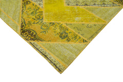Kirk Yama Yellow Patchwork Cotton Wool Handmade Area Rug 6'9'' x 10'0''