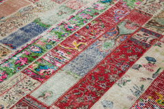 Kirk Yama Grey Patchwork Cotton Wool Handmade Area Rug 8'0'' x 10'1''