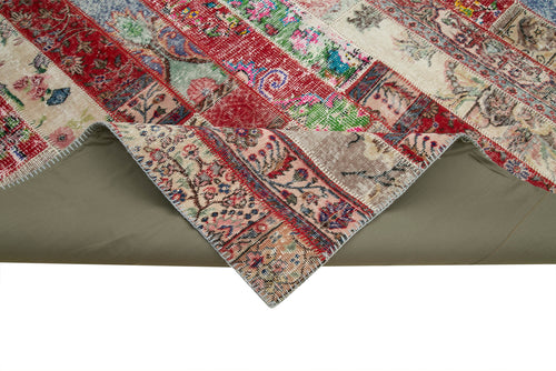 Kirk Yama Grey Patchwork Cotton Wool Handmade Area Rug 8'0'' x 10'1''