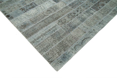 Kirk Yama Grey Patchwork Cotton Wool Handmade Area Rug 8'2'' x 9'11''