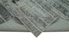 Kirk Yama Grey Patchwork Cotton Wool Handmade Area Rug 8'2'' x 9'11''