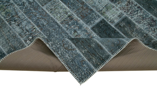 Kirk Yama Grey Patchwork Cotton Wool Handmade Area Rug 7'10'' x 10'1''