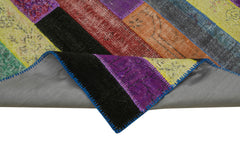 Kirk Yama Grey Patchwork Cotton Wool Handmade Area Rug 8'1'' x 9'8''