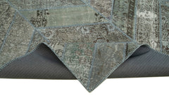 Kirk Yama Grey Patchwork Cotton Wool Handmade Area Rug 8'1'' x 10'1''