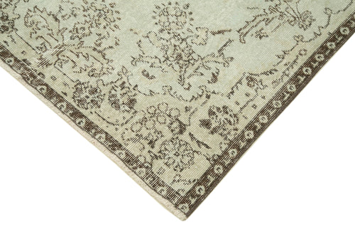 Overdyed Vintage Grey Vintage Cotton Wool Handmade Area Rug 3'9'' x 6'10''