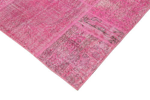 Kirk Yama Pink Patchwork Cotton Wool Handmade Area Rug 8'2'' x 11'6''