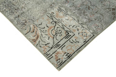 Kirk Yama Grey Patchwork Cotton Wool Handmade Area Rug 8'3'' x 11'6''
