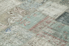 Kirk Yama Grey Patchwork Cotton Wool Handmade Area Rug 8'3'' x 11'6''