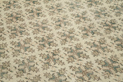 Handmade Area Rug - Checkered Kilim Beige Cotton Wool Rug 6'11'' x 10'3''