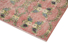 Checkered Kilim White Cotton Wool Handmade Area Rug 5'1'' x 8'8''