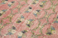 Checkered Kilim White Cotton Wool Handmade Area Rug 5'1'' x 8'8''