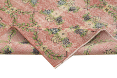 Checkered Kilim White Cotton Wool Handmade Area Rug 5'1'' x 8'8''