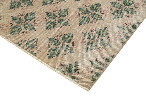 Handmade Area Rug - Checkered Kilim Beige Cotton Wool Durable Floor Covering 4'10''x8'2''
