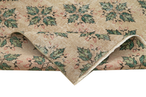 Handmade Area Rug - Checkered Kilim Beige Cotton Wool Durable Floor Covering 4'10''x8'2''