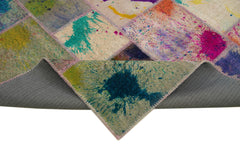 Kirk Yama Grey Patchwork Cotton Wool Handmade Area Rug 6'9'' x 10'0''