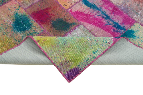 Kirk Yama Grey Patchwork Cotton Wool Handmade Area Rug 6'6'' x 9'10''