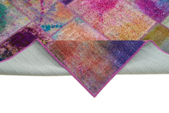 Kirk Yama Grey Patchwork Cotton Wool Handmade Area Rug 6'6'' x 9'10''