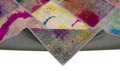 Kirk Yama Grey Patchwork Cotton Wool Handmade Area Rug 6'9'' x 9'11''