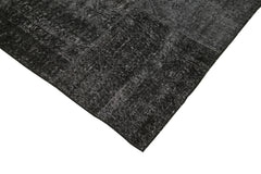 Kirk Yama Black Patchwork Cotton Wool Handmade Area Rug 6'4'' x 9'10''