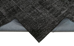 Kirk Yama Black Patchwork Cotton Wool Handmade Area Rug 6'4'' x 9'10''