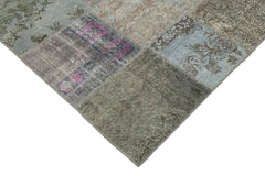 Handmade Area Rug – Kirk Yama Grey Patchwork Cotton Wool Carpet 6'9''x9'10''