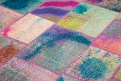 Kirk Yama Grey Patchwork Cotton Wool Handmade Area Rug 6'6'' x 9'10''