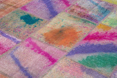 Kirk Yama Grey Patchwork Cotton Wool Handmade Area Rug 6'6'' x 9'11''