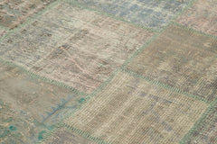 Kirk Yama Grey Patchwork Cotton Wool Handmade Area Rug 6'7'' x 9'11''