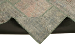 Kirk Yama Grey Patchwork Cotton Wool Handmade Area Rug 6'7'' x 9'11''
