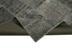 Kirk Yama Grey Patchwork Cotton Wool Handmade Area Rug 6'7'' x 9'10''