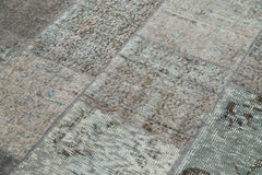 Handmade Area Rug - Grey Patchwork Cotton Wool Carpet 5'7'' x 8'1'' Durable Soft Texture