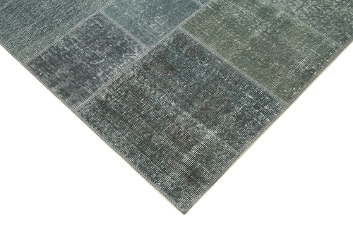 Kirk Yama Grey Patchwork Cotton Wool Handmade Area Rug 5'7'' x 8'0''