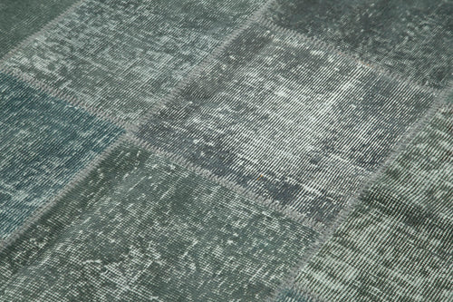 Handmade Area Rug – Kirk Yama Grey Patchwork Cotton Wool Carpet 5'7''x7'10''