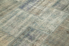 Kirk Yama Grey Patchwork Cotton Wool Handmade Area Rug 5'9'' x 8'0''