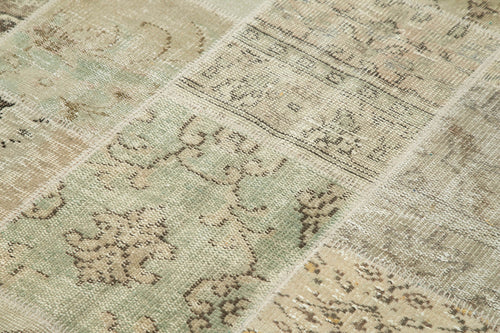 Kirk Yama Beige Patchwork Cotton Wool Handmade Area Rug 5'8'' x 8'0''