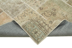 Kirk Yama Beige Patchwork Cotton Wool Handmade Area Rug 5'8'' x 8'0''